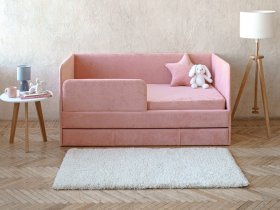 Диван-кровать Happy (коралловый) в Заковряжино - zakovryazhino.mebel-nsk.ru | фото