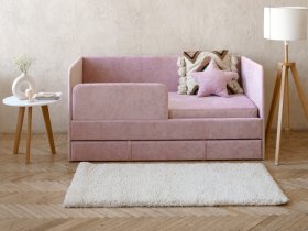 Диван-кровать Happy (розовый) в Заковряжино - zakovryazhino.mebel-nsk.ru | фото