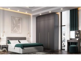 Гардеробная Эккервуд (графит) в Заковряжино - zakovryazhino.mebel-nsk.ru | фото