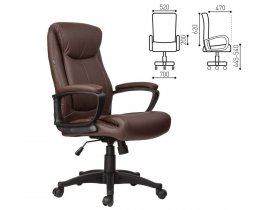 Кресло офисное BRABIX Enter EX-511, коричневое в Заковряжино - zakovryazhino.mebel-nsk.ru | фото