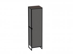 Шкаф однодверный Нора (металл бруклин/графит) (гостиная) в Заковряжино - zakovryazhino.mebel-nsk.ru | фото