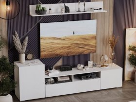 Стенка «Сильвия» (белый ясень) в Заковряжино - zakovryazhino.mebel-nsk.ru | фото
