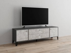Тумба под ТВ Парус-10 (графит/мальта) в Заковряжино - zakovryazhino.mebel-nsk.ru | фото