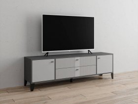 Тумба под ТВ Парус-10 (графит/светло-серый) в Заковряжино - zakovryazhino.mebel-nsk.ru | фото