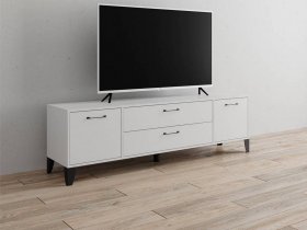 Тумба под ТВ Парус-13 (белый) в Заковряжино - zakovryazhino.mebel-nsk.ru | фото